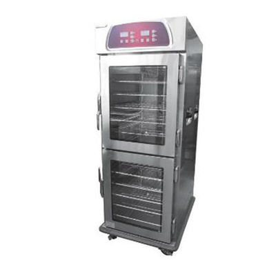 E-DBW-12B-21E elektrischer Buffet-Wagen-kommerzielle doppelte Glastür 24 Schicht-Speisewärmer-Wagen