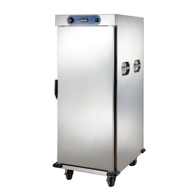 E-DBW-12B-21E elektrischer Buffet-Wagen-kommerzielle doppelte Glastür 24 Schicht-Speisewärmer-Wagen