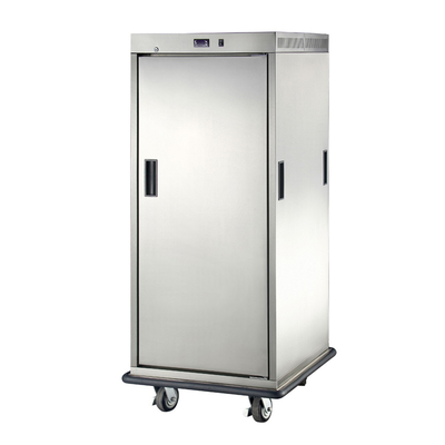 E-DBW-12B-21E elektrischer Buffet-Wagen-kommerzielle doppelte Glastür 24 Schicht-Speisewärmer-Wagen