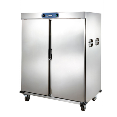 E-DBW-12B-21E elektrischer Buffet-Wagen-kommerzielle doppelte Glastür 24 Schicht-Speisewärmer-Wagen