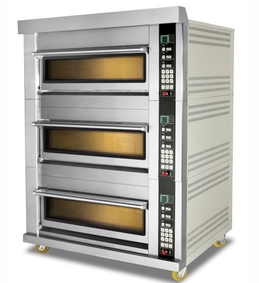 Handelsedelstahl-Brot-Maschinen-einstöckiger 2 Behälter-Gas-Ofen