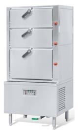 Der chinesischen Art-P-SC-3 Meeresfrucht-Dampf-Kabinett Kochherd-Reis-Dampfer-des Gas-3-Deck