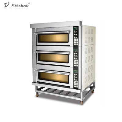 3 Behälter-Edelstahl-Brot-Maschinen-elektrischer Ofen der Plattform-6